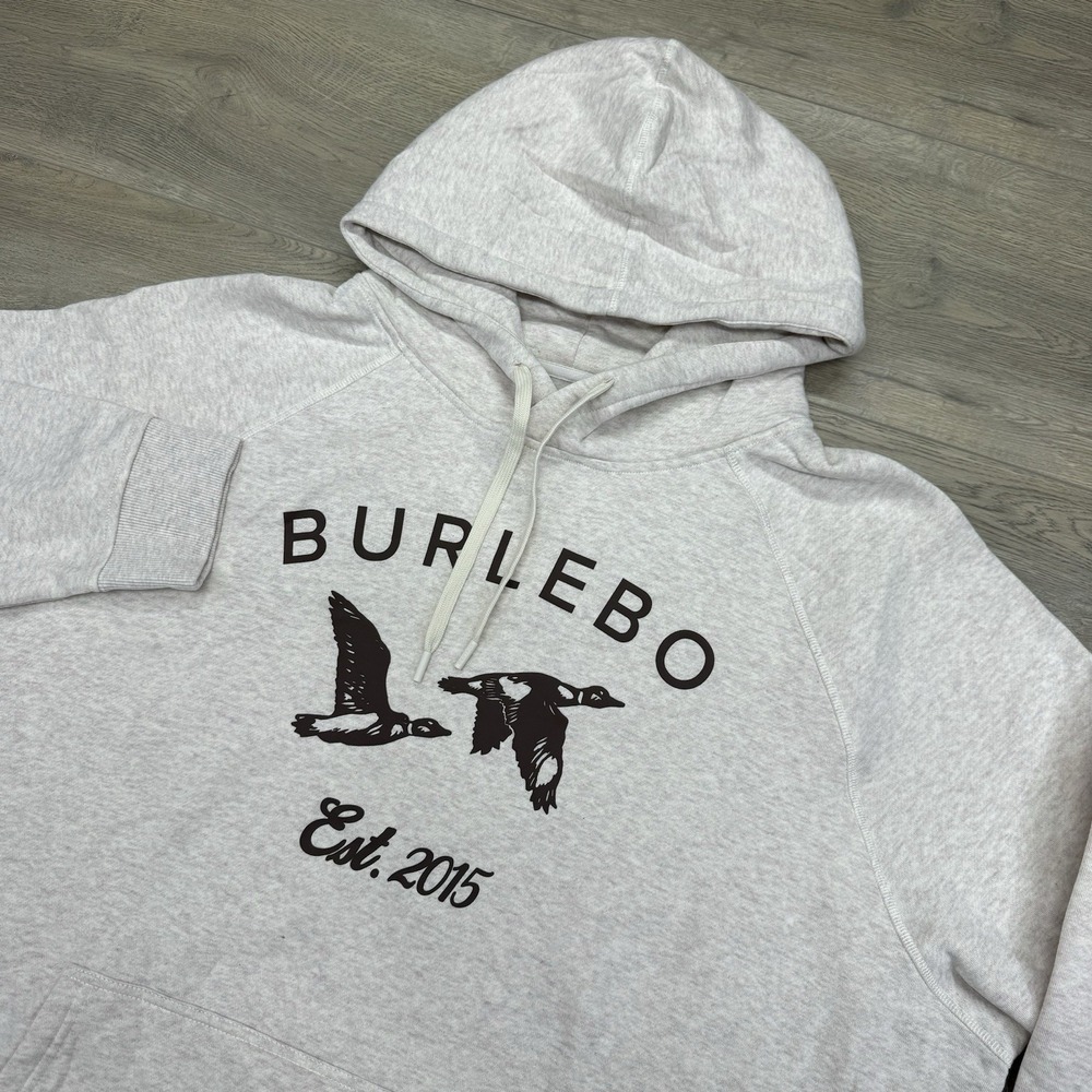 NWT Burlebo Flying Ducks Graphic Hoodie Oatmeal Heather Men's Sz XXL Country